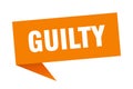 guilty speech bubble. Royalty Free Stock Photo