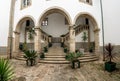 Interior courtyard of the Nossa Senhora do Carmo church in Guimaraes Portugal Royalty Free Stock Photo