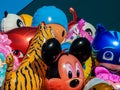 Balloons with the shape of cartoon characters