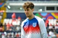 GUIMARAES, PORTUGLAL - June 09, 2019: John Stones during the UEFA Nations League Finals match for third place between Switzerland Royalty Free Stock Photo