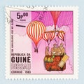 Guine Bissau Postage Stamp - Men in Basket