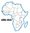 Guinea Bissau Africa Map