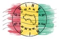 Guinea Conakry Seal Map Design Royalty Free Stock Photo