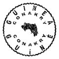 Guinea Conakry Seal Map Design Royalty Free Stock Photo