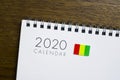 Guinea Flag on 2020 Calendar