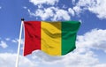 Guinea flag mockup fluttering in the wind Royalty Free Stock Photo