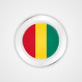 Guinea flag in glossy icon.