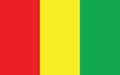 Guinea flag vector graphic. Rectangle Guinean flag illustration. Guinea country flag is a symbol of freedom, patriotism and