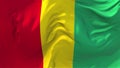 216. Guinea Flag Waving in Wind Continuous Seamless Loop Background.