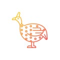 Guinea fowl gradient linear vector icon