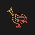 Guinea fowl gradient vector icon for dark theme