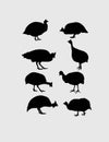 Guinea Fowl Silhouettes