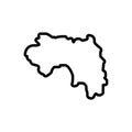 Black line icon for Guinea, map and african Royalty Free Stock Photo