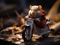 Guinea pig delivers mail on tiny bike