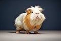 guinea pig with fur standing on end and open mouth Royalty Free Stock Photo