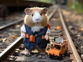 Guinea pig mail carrier with tiny bag