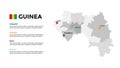 Guinea vector map infographic template. Slide presentation. Global business marketing concept. Color country. World
