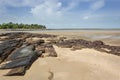 Guinea West Africa Boke province Kamsar  common huge rain is coming Royalty Free Stock Photo