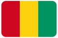 Guinean Flag of Guinea round corners