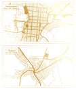Guines and Guantanamo Cuba City Map Set