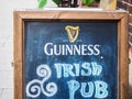 Guinness Irish Pub sign in Hamburg hdr Royalty Free Stock Photo