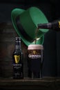 Guinness Pouring into Pint Glass St Patricks Day