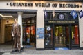 Guinness world of records museum with figure of tallest men in the world. Copenhagen, Denmark. February 2020