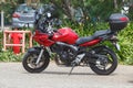 GUIPAVAS, FRANCE Ã¢â¬â JUNE 01 : Yamaha motorbike parked, June 01, 2019