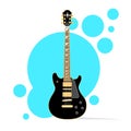 Guitar Acoustic Musical instrument over Abstract