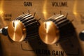 guitar amp gain knob Royalty Free Stock Photo
