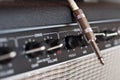 Guitar amp and jack Royalty Free Stock Photo