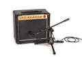guitar amp mic stand Royalty Free Stock Photo