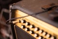 Guitar amplifier on bokeh light colored background, classic vintage rock sound. DSL20c tube amp Royalty Free Stock Photo