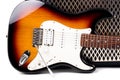 Guitar amplifier and electricguitar Royalty Free Stock Photo