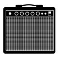 Guitar amplifier icon on white background. Amplifier sign. guitar amp symbol. flat style