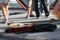 Guitar on the asphalt