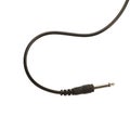 Guitar audio jack with black cable isolated on white background Royalty Free Stock Photo