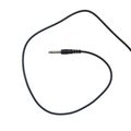 Guitar audio jack with black cable isolated on white background Royalty Free Stock Photo