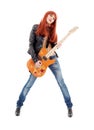 Guitar babe Royalty Free Stock Photo