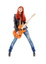 Guitar babe Royalty Free Stock Photo