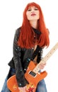 Guitar babe Royalty Free Stock Photo