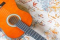 Guitar ,boho ,vintage, nylon strings, classic guitar Royalty Free Stock Photo