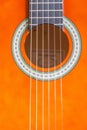 Guitar ,boho ,vintage, nylon strings, classic guitar Royalty Free Stock Photo
