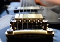 Guitar bridge Royalty Free Stock Photo