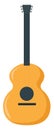 Guitar brown, illustration, vector