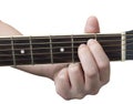 guitar chord Em with white background isolated