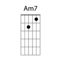 guitar chord icon Am7 Royalty Free Stock Photo