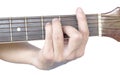 Guitar chords: F major Royalty Free Stock Photo