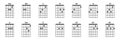 Guitar chords icon set. Guitar lesson vector illustration isolated on white. Royalty Free Stock Photo