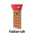 Guitar chords A minor Royalty Free Stock Photo